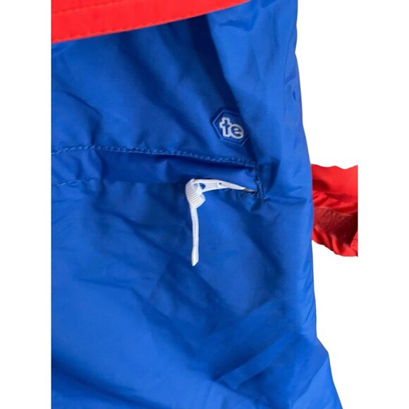 Tipsy Elves Ski Snow Suit Mens Size XL Rise N Ride Retro Blue Green Red Hooded - Picture 8 of 11